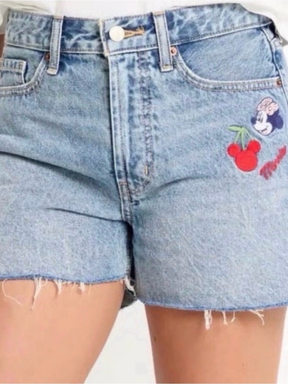 Old Navy x Disney Minnie Denim High-Rise Embroidered Women’s Shorts 12